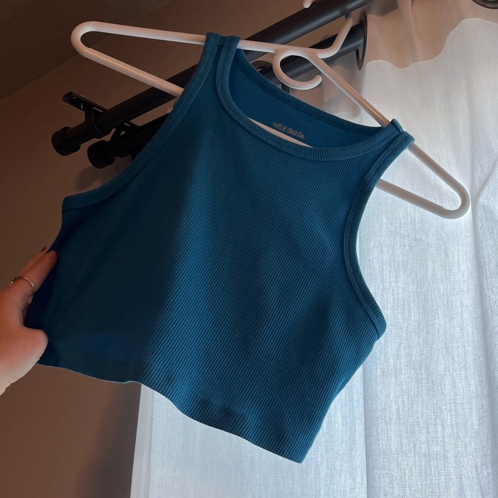 Women's Blue Cropped Tank
